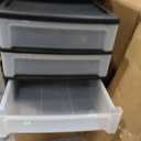 IRIS USA 2-Pack, 3-Drawer Medium Plastic Stacking Desktop Organizer, Black
