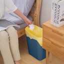 Platic Trash Can - Small Waste basketbin - 1.8 Gallon- for Office,Home,Bathroom,Kitchen - Blue