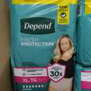 Depend Fresh Protection Adult Diapers, Incontinence & Postpartum Bladder Leak Underwear for Women, Disposable, Maximum, Extra-Large, Blush, 26 Count