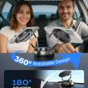 Vacuum Magnetic Phone Holder for Car,2800gf Strong Magnetic Phone Mount,360° Adjustable & Reinforced Suction Cup for Dashboard/Mirror,Car Phone Holder Compatible with iPhone Androi
