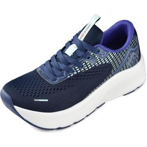JACKSHIBO Wide Toe Box Shoes Women Arch Support Wide Sneakers for Running Walking Athletic Tennis Orthopedic Plantar Fasciitis Workout with Thick Cushion Zero Drop Sole Width Shoes (9 Wide, Blue)