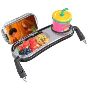 Snack Tray Compatible with UPPAbaby Vista V3/Vista V2/Vista/Cruz V3/Cruz V2/Cruz/RumbleSeat (V2,V2+,V3) Stroller Tray with Lid, Quick Attachment, Folds with Stroller, Dishwasher Safe, Patent Pending