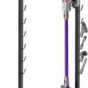 Vacuum Stand for Dyson V15 V10 V8 V7 V6, Stable Metal Vacuum Attachment Holder, Cordless Vacuum Cleaners Docking Station for Dyson (Brushed Black, 6 Hooks)