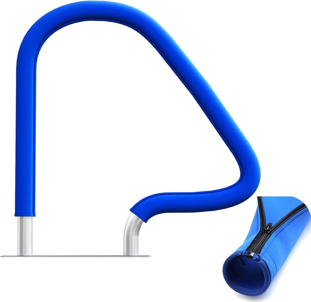 Moleney Pool Handrail Cover, Slip Resistant Pool Hand Railing Grip Sleeve, Rail Grip for Swimming Pool Hand Railing Cover, Safety Grip Sleeve with Zipper(10 feet, Royal Blue)