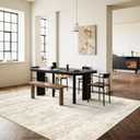 Art&Tuft Washable Rugs 9x12, Anti-Slip Backing Abstract Area Rugs, Stain Resistant Area Rugs 9x12 Living Room, Foldable Machine Washable Area Rug(01-Beige, 9'x12')