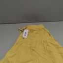 TARSE Womens Linen Skirt Pants Wide Leg Flowy Shorts Drawstring Loose Fit Summer Casual Lightweight Comfy Vacation Wear (RustYellow, M)