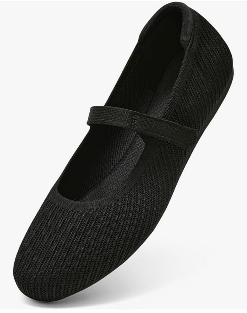 Arromic Ballet Flats for Women Round Toe Mary Jane Shoes Comfortable Dressy Women Flats Adjustable Straps Washable Knit Slip On Shoes
9