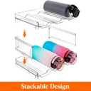 Lifewit 3 Tier Stackable Water Bottle Organizer for Cabinet, Plastic Bottle Holder Fits 9 Bottles/Tumblers up to 3.8" Diameter for Pantry/Countertop/Cupboard, 28 x 19 x 24 cm/11 x 7.5 x 9.5"