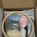 Kukovaya Punch Needle Kit for Beginners & Adults – Complete DIY Embroidery 6Coaster Kit with Printed Fabric, Yarn, Needle, Hoop & Guide – Easy Craft Kit for Home Décor, Gifts & Stress Relief