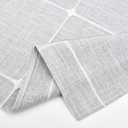 NEWISHER Farmhouse Embroidered Plaid Tablecloth Lattice Fabric Table Cloth Small Square Rustic Checkered Table Cover Dining Kitchen Home Decor Party (Grey, 36 x 36 inch)