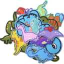 Embroidered Dinosaur Patches, Cute Dinosaur Iron on/Sew on Patches Applique for Clothes, Dress, Hat, Jeans, Backpacks, DIY Accessories (Pack of 26)