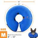 BENCMATE Protective Inflatable Collar for Dogs and Cats - Soft Pet Recovery Collar Does Not Block Vision E-Collar (Medium, Blue) (Neck:8"-12")