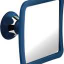 MIRRORVANA Fogless Shower Mirror for Shaving with Upgraded Suction, Anti Fog Shatterproof Surface and 360° Swivel, 6.3" x 6.3" (Blue)