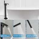 RUMOSE Tub Filler Freestanding Bathtub Faucet Matte Black Floor Mount Tub Faucet Waterfall Free Standing Bathtub Filler High Flow Brass Bath Shower Faucets with Handheld Sprayer