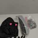 Lomesion Grim Reaper Halloween Costume with Glowing Red Eyes for Kids, Scythe Included 150