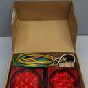 MAXXHAUL 70205 Trailer Light Kit - 12V All LED, Left and Right Waterproof Submersible for Trailers, Boat Trailer Truck Marine Camper RV Snowmobile, Red