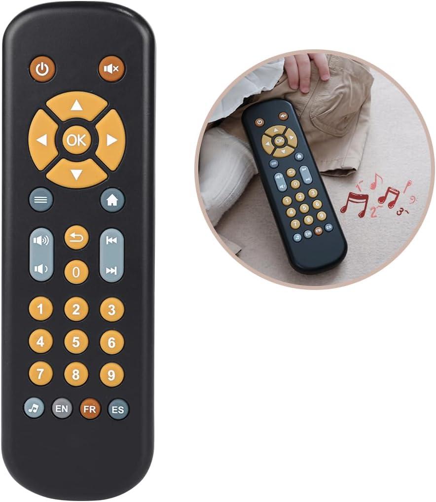 Nueplay Realistic Learning Controller with Light & Music  Interactive Educational Toy for Toddlers, Trilingual English/Spanish/French Number Learning & Pretend Remote Play for Kids Ages 1-3,Black