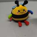 hahaland Tummy Time Bouncing Bee Toy for 6-12 Month, Musical Dancing Plush Bee Baby Toys 9 Month Old, Vibrating & Buzzing Bee Toy Gifts for 1 Year Old Boy & Girl