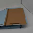 Universal Six-Section Classification Folders, Heavy-Duty Pressboard Cover, 2 Dividers, 6 Fasteners, Legal Size, Light Blue, 20/Box