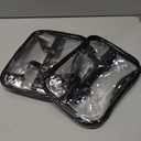 4 Packs Clear Toy Storage Bags- 9.4 x 6.7 x 4.3 Inch Transparent PVC Toy Organizing Bags with Zipper- Waterproof Toy Storage Organizer Pouch for Building Blocks, Small Toys (Black)