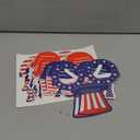 KatchOn, 4th of July Glasses for 4th of July Decorations - Pack of 12, Happy Independence Day Decorations | 4th of July Photo Booth Props for Fourth of July Decorations | 4th of July Party Favors (White, Blue and Red)