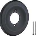 Replacement Escutcheon Plate for Delta 1300/1400 Series, for One-Handle Tub and Shower Faucets, Single Metal Round Shower Escutcheon Kit, Matte Black