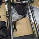 Medline Durable Folding Steel Transport Wheelchair with Swing-Away Footrests, 19-Inch Seat Width, Black Frame, Black Upholstery