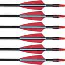28 inch Target Arrows Practice Fiberglass Arrow for Kids Youth Beginner, Safety Blunt Tip Arrows for Archery Recurve Bow Long Bow -12 Pack