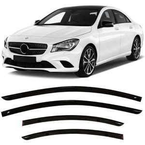 CT Rain Guards Compatible with CLA (C117) 2013-2018, Tape-On Acrylic Window Visors Rain Guards, Dark Smoke, 4 Pcs/Set, Improved Ventilation and Air Flow