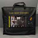 F150 Front Seat Covers Faux Leather, fit for 2015-2026 F150 SuperCrew SuperCab Regular Cab 2017-2026 F250 F350 F450 Super Duty Crew Cab SuperCab Regular Cab(Front Pair, Black 2 pcs)