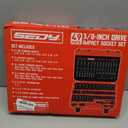 3/8" Drive Impact Socket Set - 49-Piece SAE (5/16 to 3/4 inch) and Metric (8-22mm) Sizes with Extension Bars and Universal Joint Standard & Deep CR-V Material for High Durability Impact Wrench