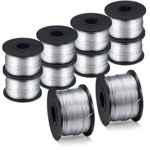 Shimeyao 10 Rolls Rebar Tie Wire Tool 1/32" 0.8 mm 360 ft Rebar Gun Tie Wire Coil for Automatic Twister Machine, 3600 ft Totally