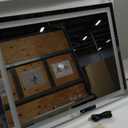 HNV 22.8"x18" Lighted Makeup Mirror with LED Lights, 3-Color Dimmable, Smart Touch Control, USB Charging Port, Tabletop or Wall-Mounted Vanity Mirror, White