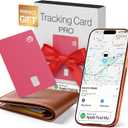 SPOTMINDERS Valentines Day Gifts for Her Apple MFi Certified Credit Card Wallet Tracker PRO Pink (iOS Only) 0.07in Works with Apple Find My Rechargeable Tracking Card for Women IP68 Slim Item Finder