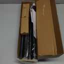 KAMANINA Black Curtain Rod 32 to 58 Inch (2.6-4.8 Feet), 1 Inch Heavy Duty Curtain Rods for Windows, Modern Adjustable Drapery Rods with End Cap (32"-58"), Black