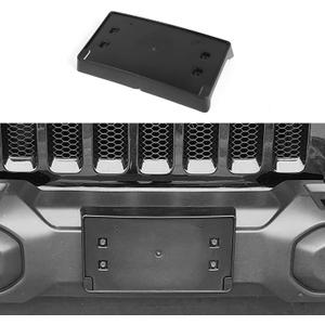 Front License Plate Bracket License Plate Holder Compatible with 2018-2024 Jeep Wrangler JL JLU JT