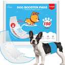 Dog Diaper Liners for Dog Diapers Male and Female 150ct Super Absorption Disposable Booster Pads for Most Reusable Pet Belly Bands, Washable Puppy Diaper Wraps