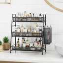 EKNITEY Bathroom Countertop Organizer Shelf - 3 Tier Counter Spice Rack Metal Makeup Rack Small Coffee Station Organizer for Sink/Bedroom/Living room/Kitchen/Office