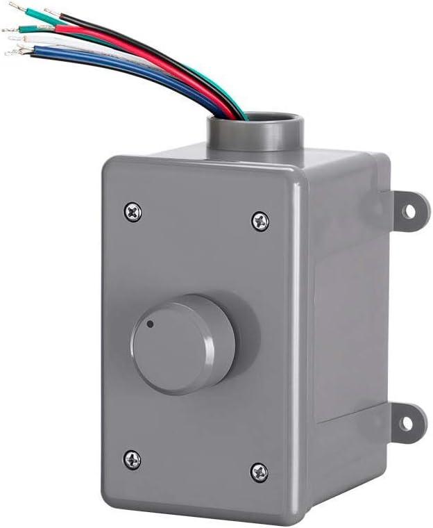 Monoprice OVC100 Rotary 100-Watt Outdoor Volume Control with Auto Impedance Matching and Weather Resistant Enclosure, for Outdoor Applications