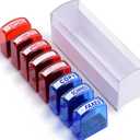 8 PCS Office Stamps Self Inking Set for Copy Scanned Paid Approved Completed Faxed Entered Business Stamps with Tray for Office Stamp Set Message Stamper Account Stamp Paper Work Stamps