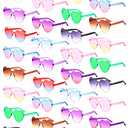 Yunsailing 30 Pcs Heart Glasses Bulk Heart Shape Sunglasses Rimless Color Sunglasses for Bachelorette Women Men Party Favors(Gradient Color)