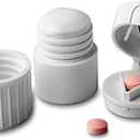 Rehabilitation Advantage 4-in-1 Pill Cutter, Crusher, Storage Container, and Water Cup