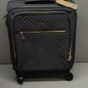 BAGSMART Underseat Carry On luggage Airline Approved, 16-inch Small Softside Underseater Travel Suitcase with Spinner Wheels Overnight Bag Small Rolling Carry-on for Women Men Weekender,Grey