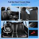 Fit Grand Cherokee Car Seat Covers (5 Seats) for Select Jeep Grand Cherokee 2011-2026, Premium Full Coverage Leather, Airbag Compatible, Luxury Waterproof All Weather Seat Protector, Black