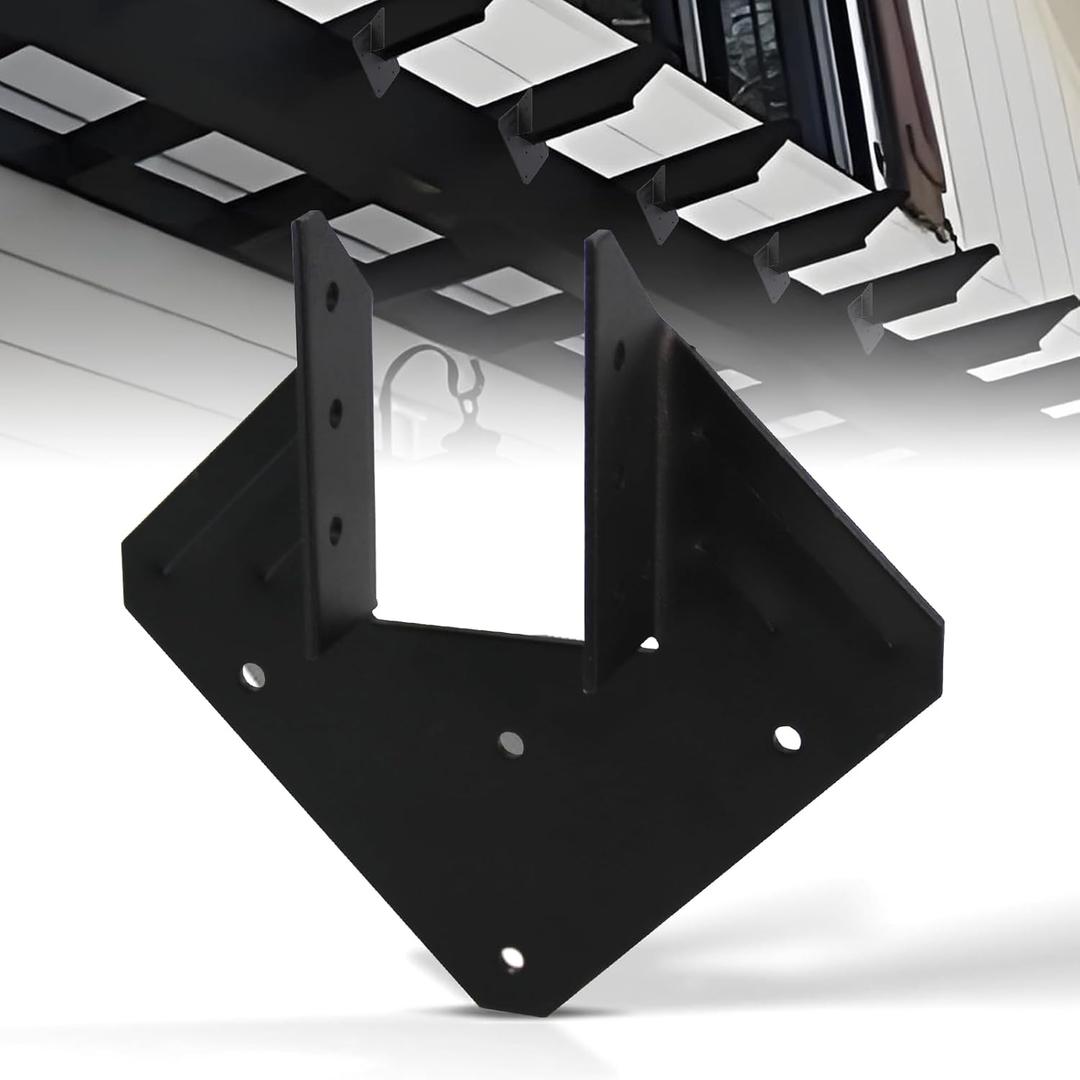 CNQLIS Hurricane Ties for Rafter, 10 Pack 13-Gauge (Thickness 2.2mm) Hurricane Straps, Heavy Duty Galvanized Rafter Hanger Brackets, for Roof Joist Hangers Black