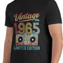 Limited Edition 1965 Shirt for Men, Funny Cotton Vintage 60th Birthday T-Shirts