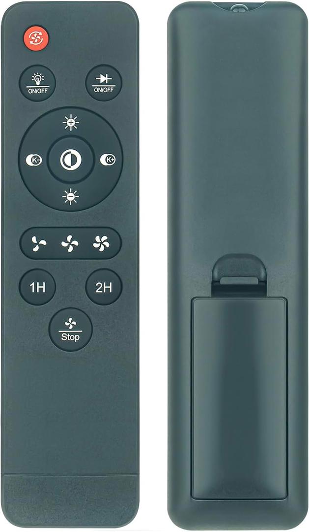 AULCMEET New Replacement Universal Remote Control fit for PINFM Ceiling Fan with Lights Low Profile Flush Mount Ceiling Fans Black