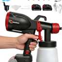 Cordless Paint Sprayer with 2 Batteries 2.1 lbs Lightweight 750W HVLP Electric Spray Paint Gun for DIY Homeowners, House Painting, Furniture, Cabinets, Walls, 5 Nozzles 3 Modes Easy Clean