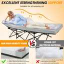 CYMULA Camping Cot Mattress 2in Memory Foam Sleeping Pad, Soft Warm Non-Slip Camping Mattress Topper with Retaining for Adults, Portable Roll up Pad for Travelonly Mattress