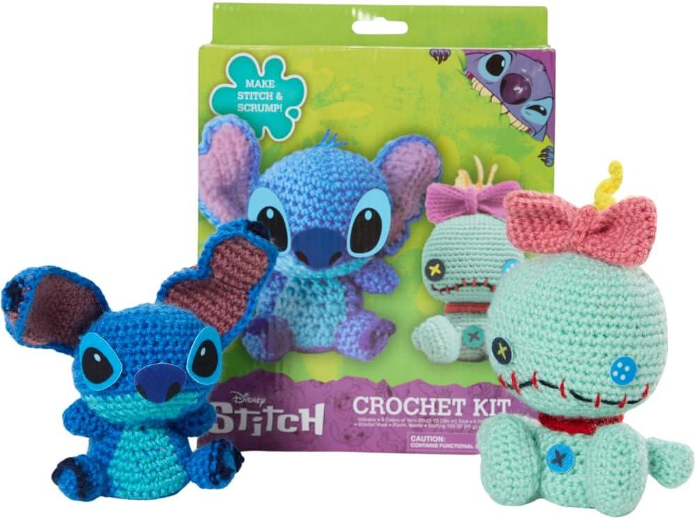 Innovative Designs Disney Lilo and Stitch Crochet Kit for Beginners, DIY Crochet Kits for Adults, Teens, Kids, Instruction Manual  Stitch and Scrump